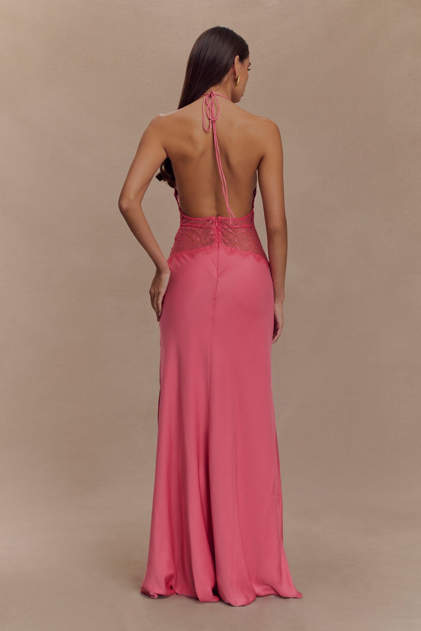 Kalira™ | Abito Maxi in Pizzo Satinato