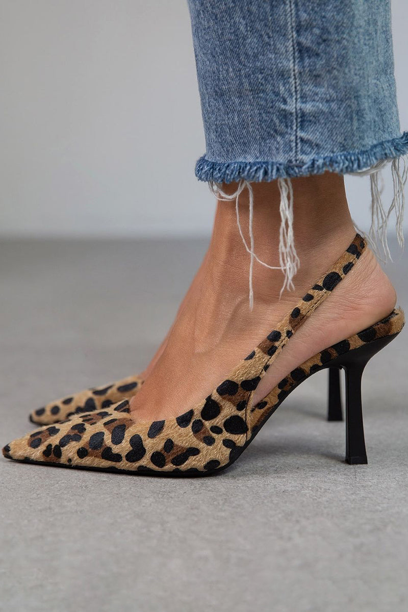 Liora | Décolleté artigianali con stampa leopardata