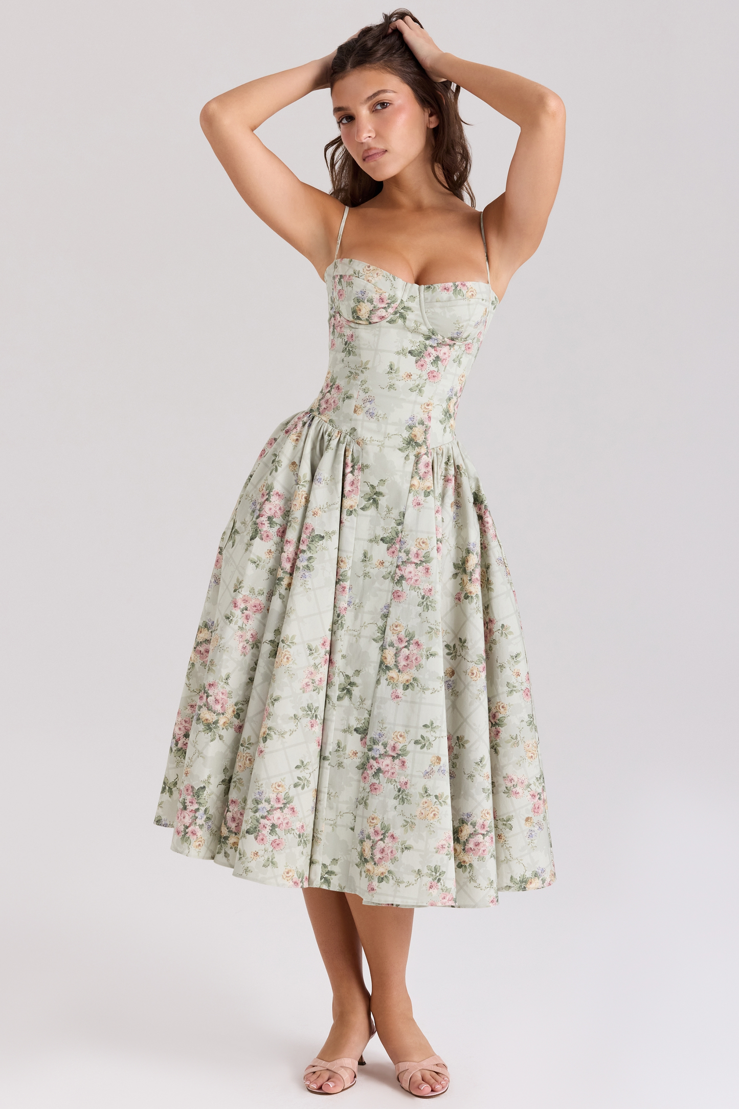 Coralie™ | Abito Fiori con Stecche