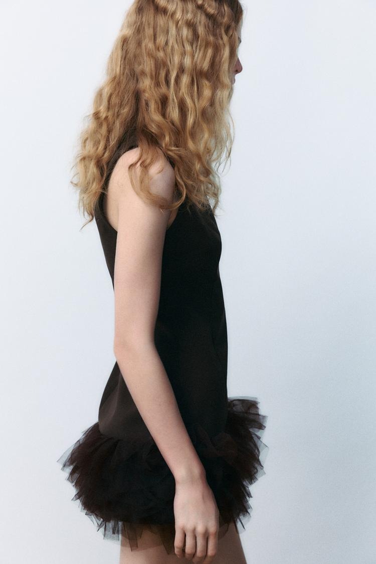 Novara™ | Vestito in Tulle Marrone