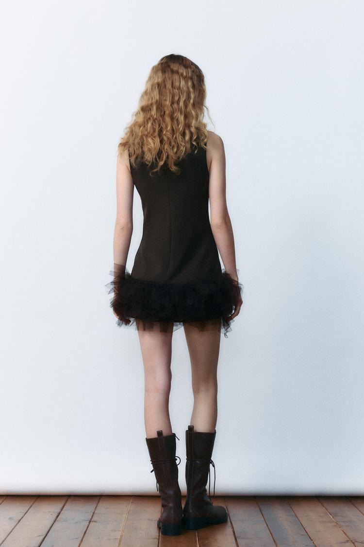 Novara™ | Vestito in Tulle Marrone