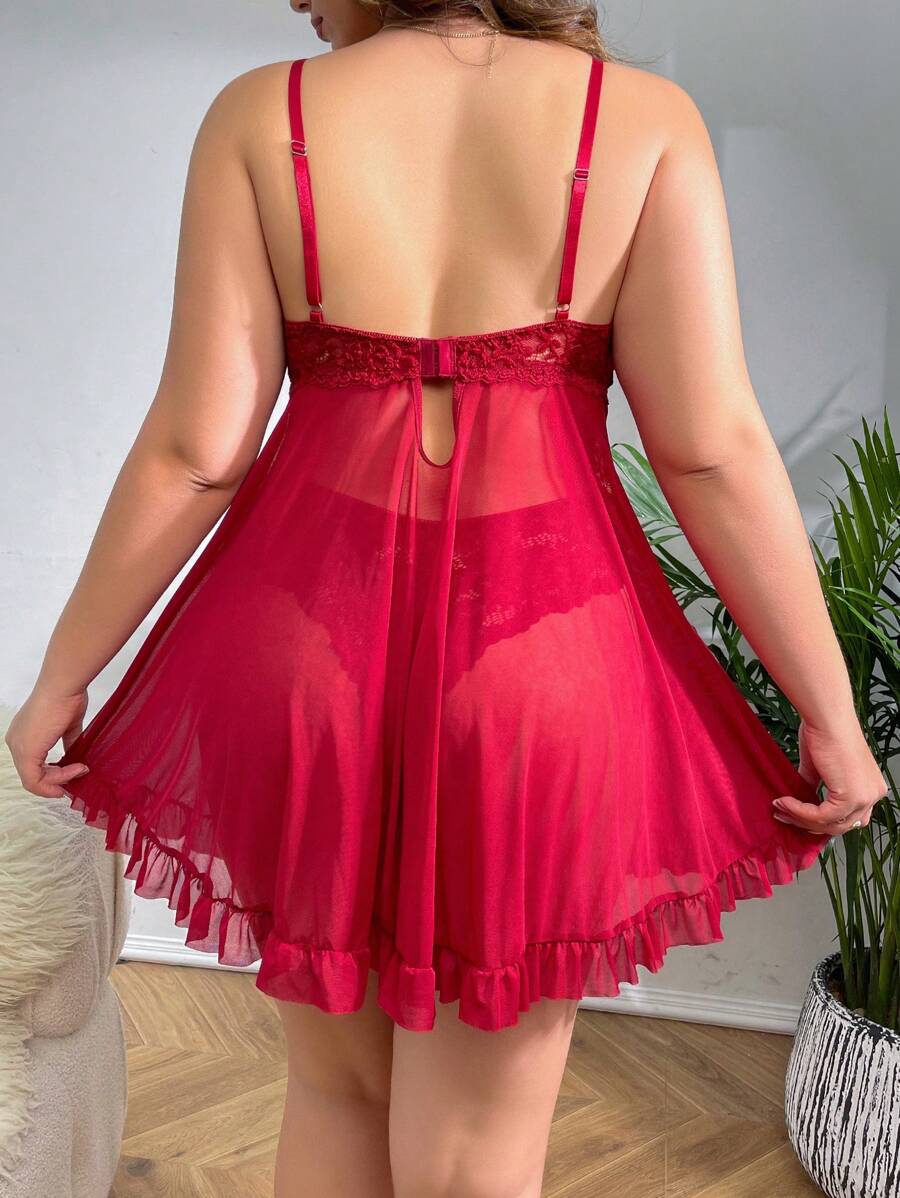 Ruby™ | Vestito Babydoll in Pizzo Trasparente
