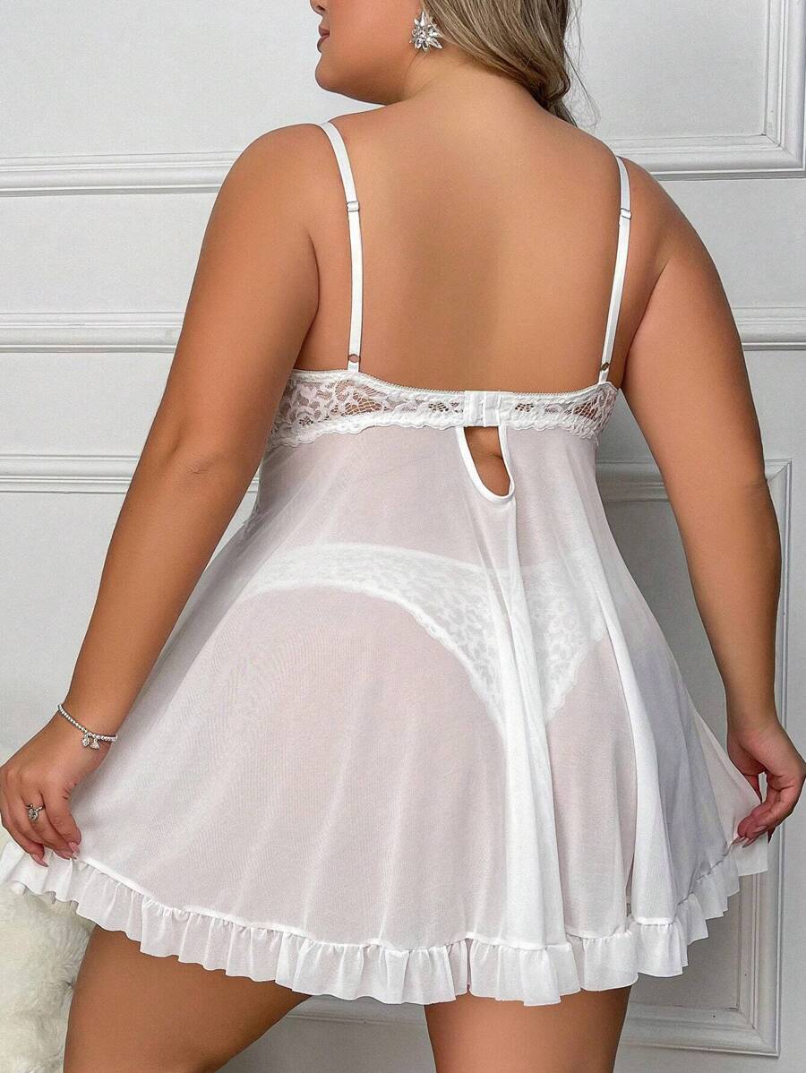 Ruby™ | Vestito Babydoll in Pizzo Trasparente