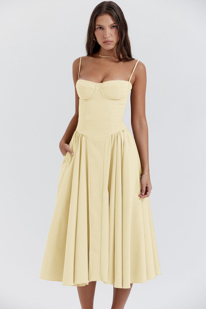 Phoebe - Abito lungo estivo alla moda in stile vintage