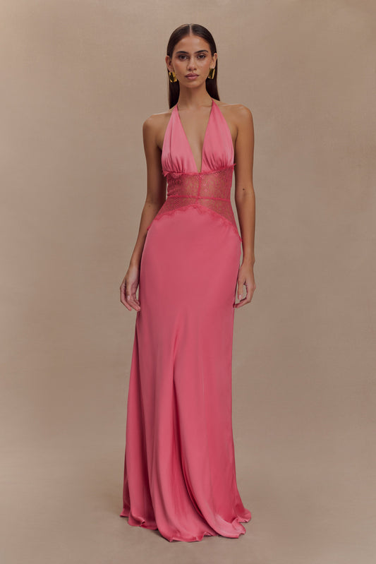Kalira™ | Abito Maxi in Pizzo Satinato