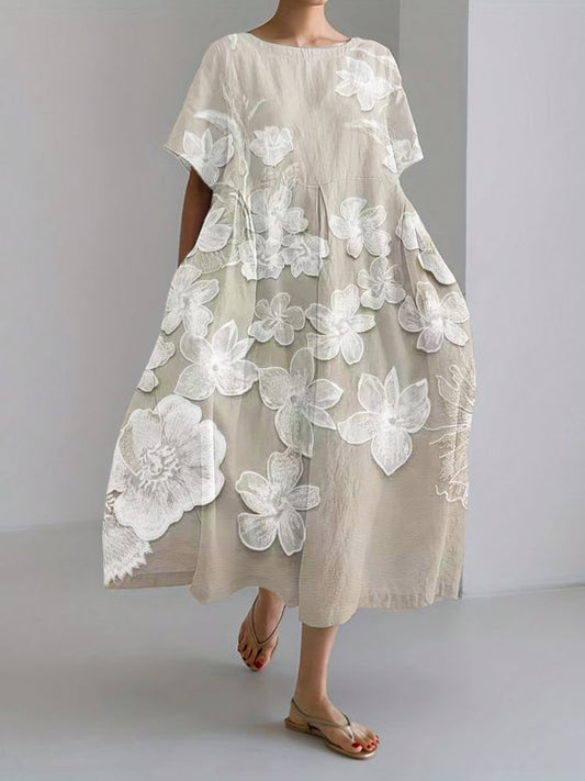 Mireille - ABITO CON STAMPA FLOREALE TONDALE ELEGANTE