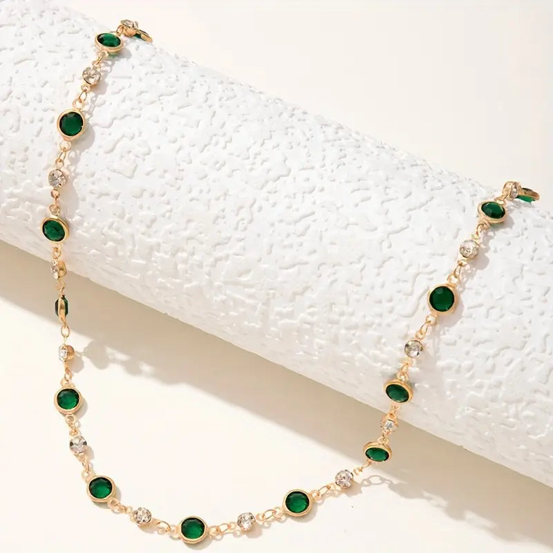 Collana con Pendente Verde Smeraldo