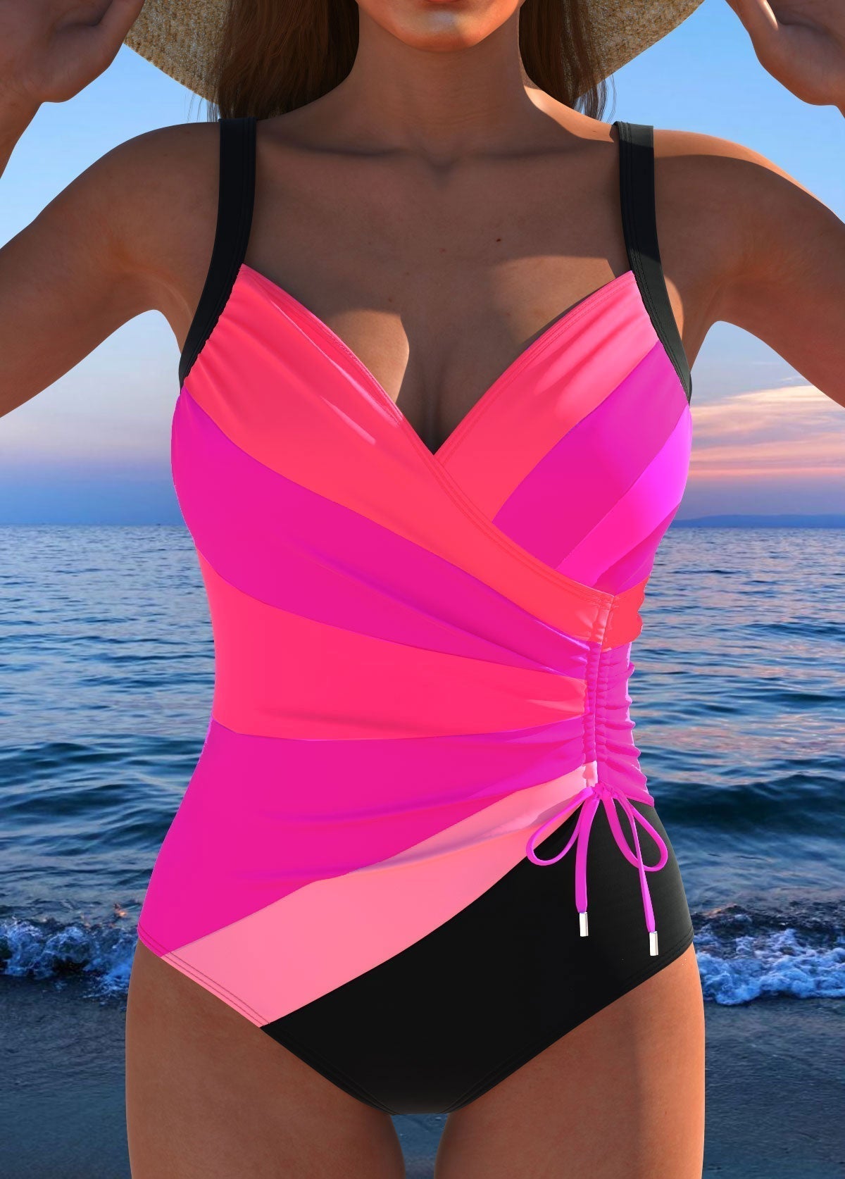 Kaat | Costume da bagno avvolgente con stampa colorata - Ultimo giorno 80% di sconto