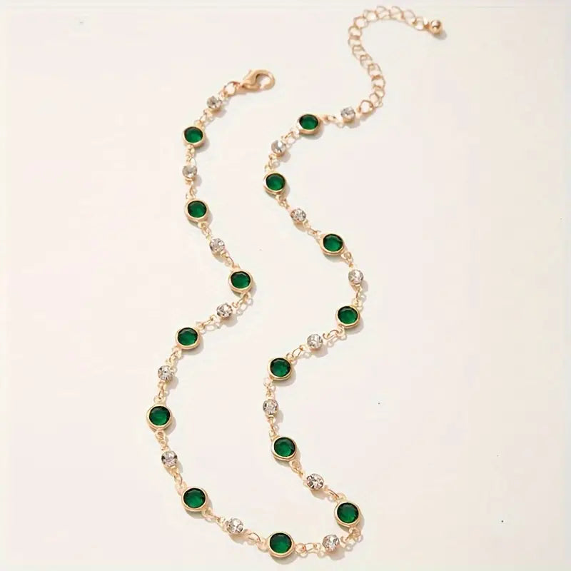 Collana con Pendente Verde Smeraldo