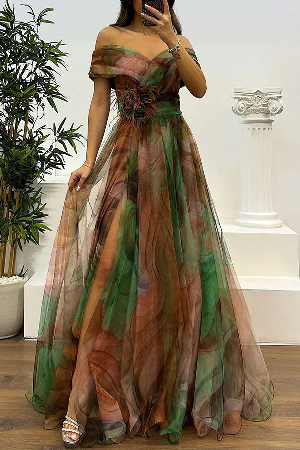 Giulietta – Elegante Abito Maxi Off-Shoulder