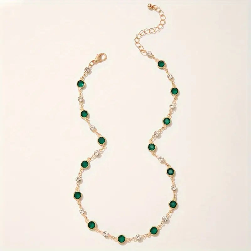 Collana con Pendente Verde Smeraldo