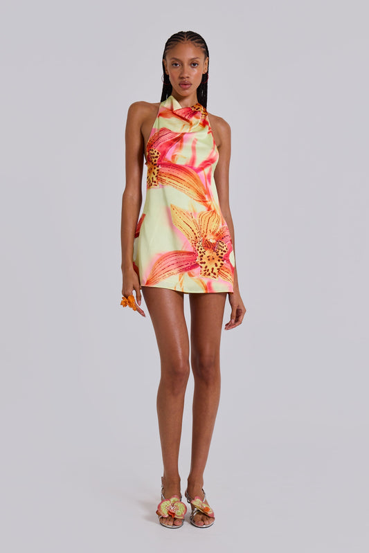 Lana™ | Mini Abito Halter Tropicale