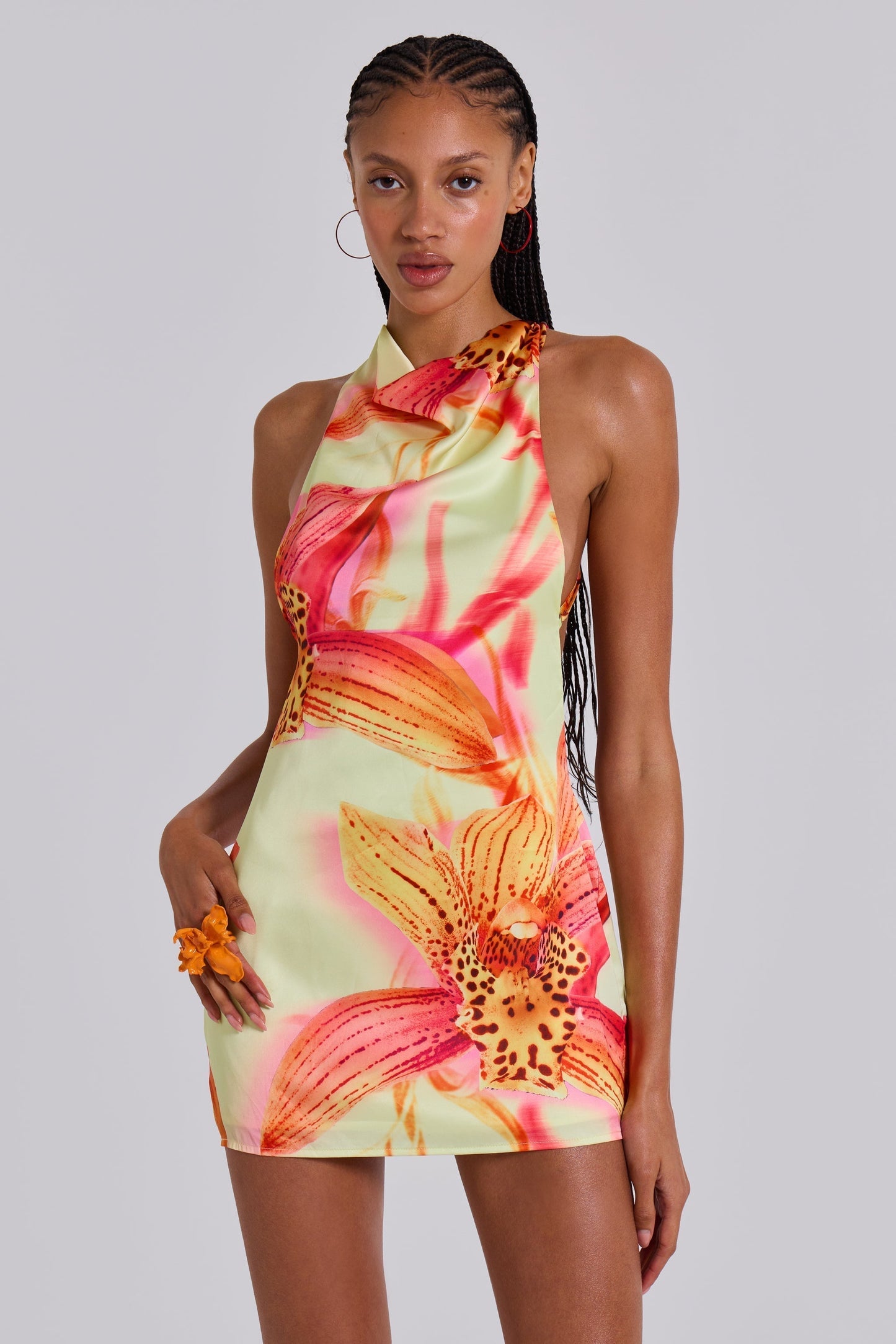 Lana™ | Mini Abito Halter Tropicale