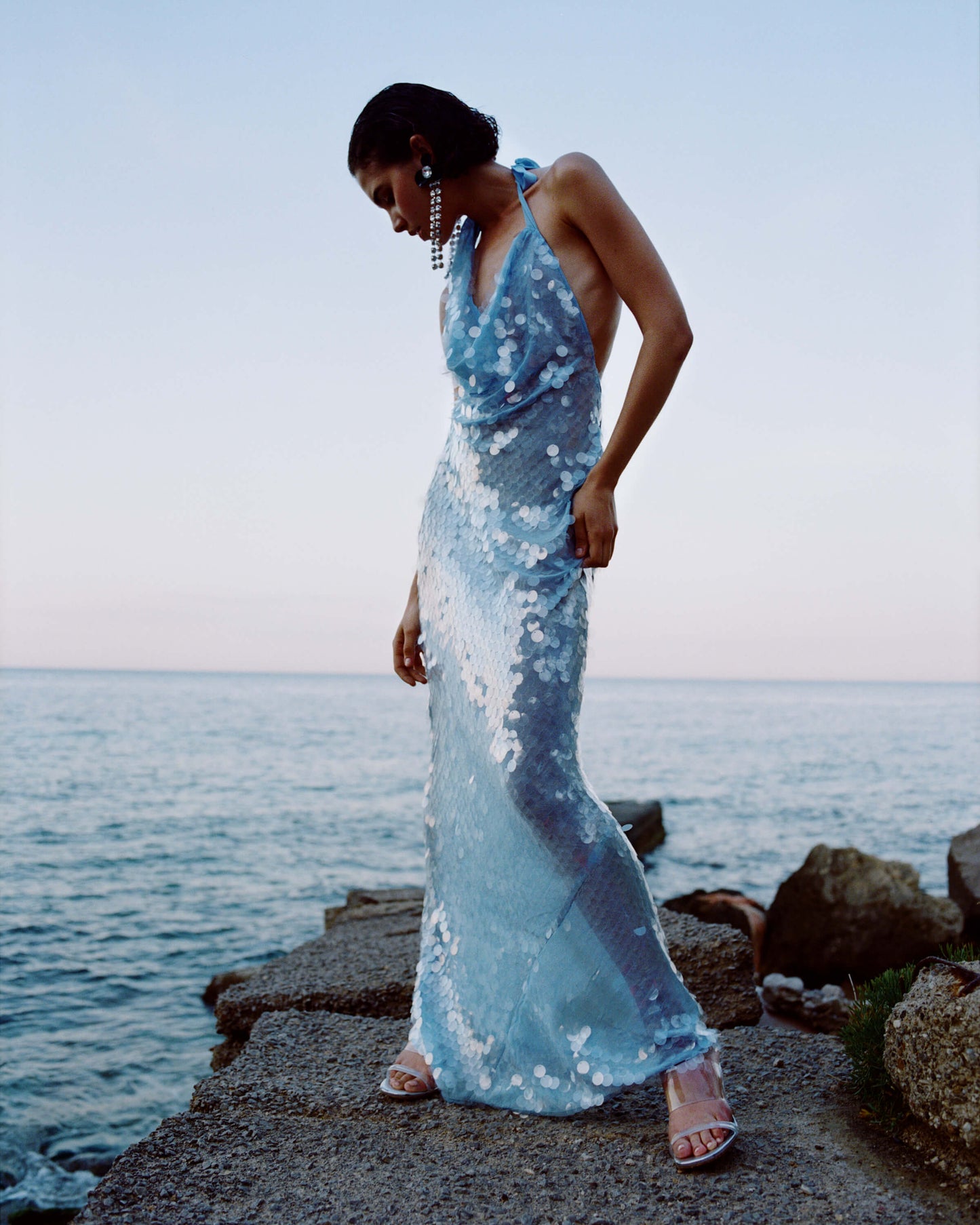 Naline™ | Abito Maxi con Paillettes