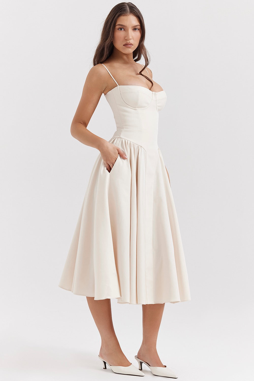 Phoebe - Abito lungo estivo alla moda in stile vintage
