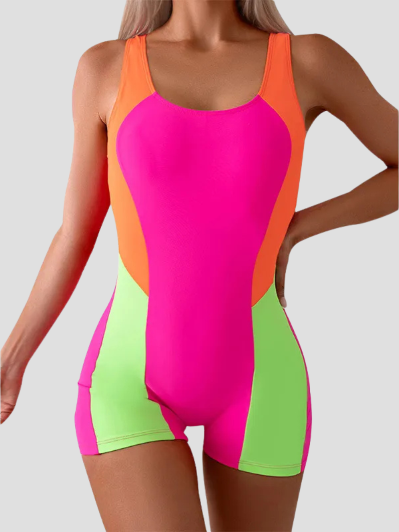 Noa - Costume intero colorato con schiena aperta - Ultimo giorno 80% di sconto!