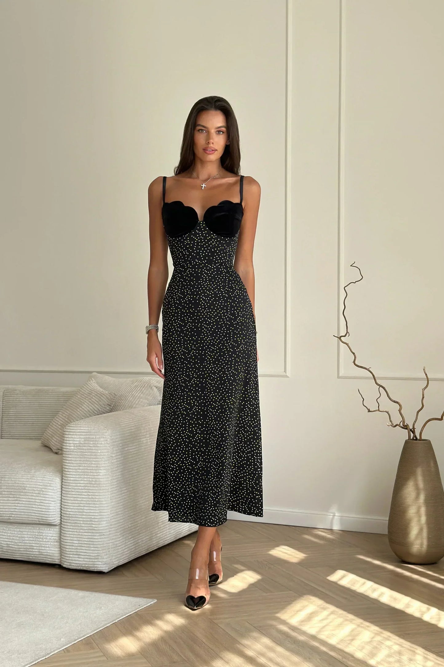 Selina™ | Abito Midi in Satin