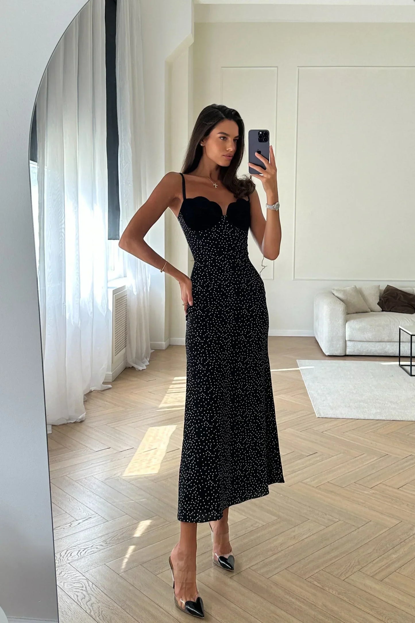 Selina™ | Abito Midi in Satin