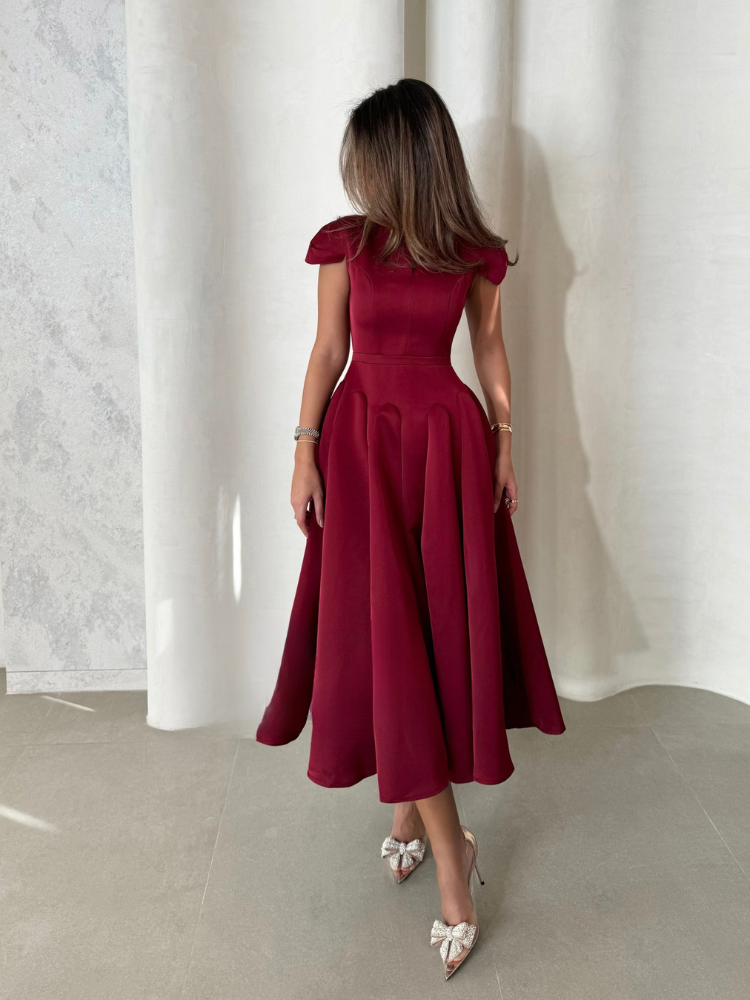 Elora™ | Abito Midi Plissettato