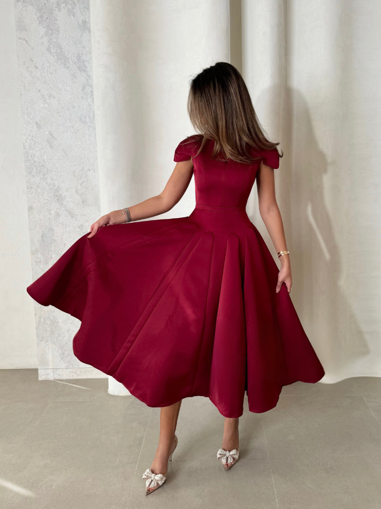 Elora™ | Abito Midi Plissettato