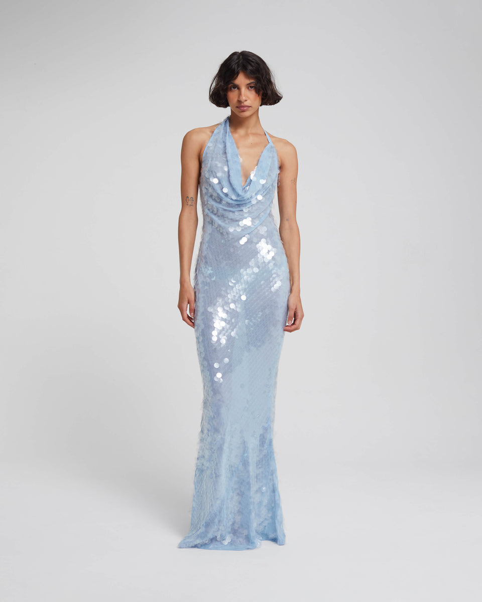 Naline™ | Abito Maxi con Paillettes