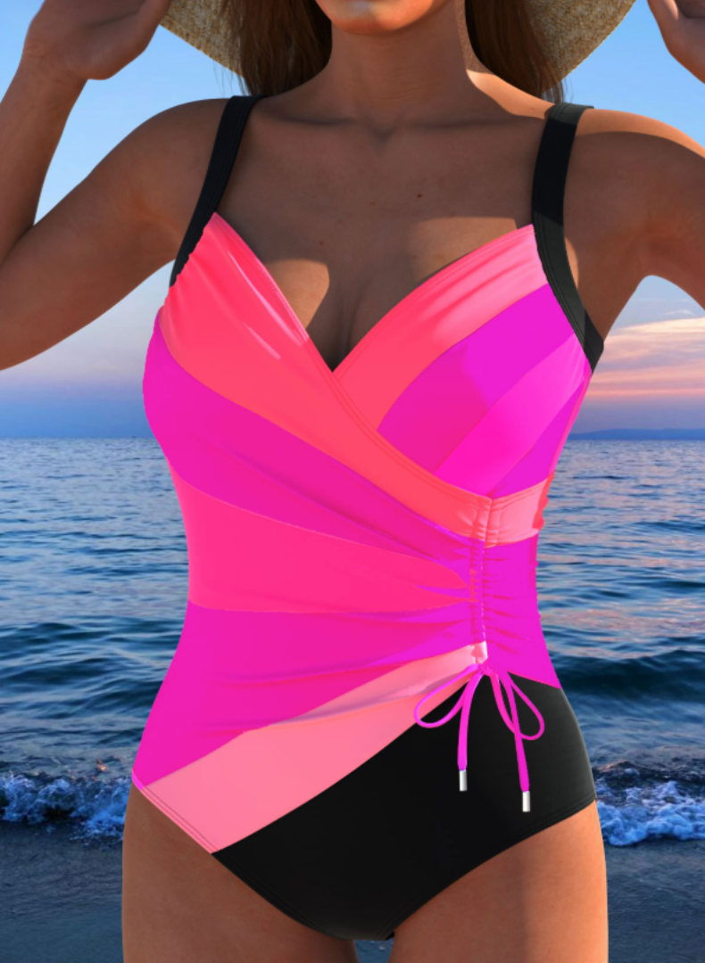 Kaat | Costume da bagno avvolgente con stampa colorata - Ultimo giorno 80% di sconto