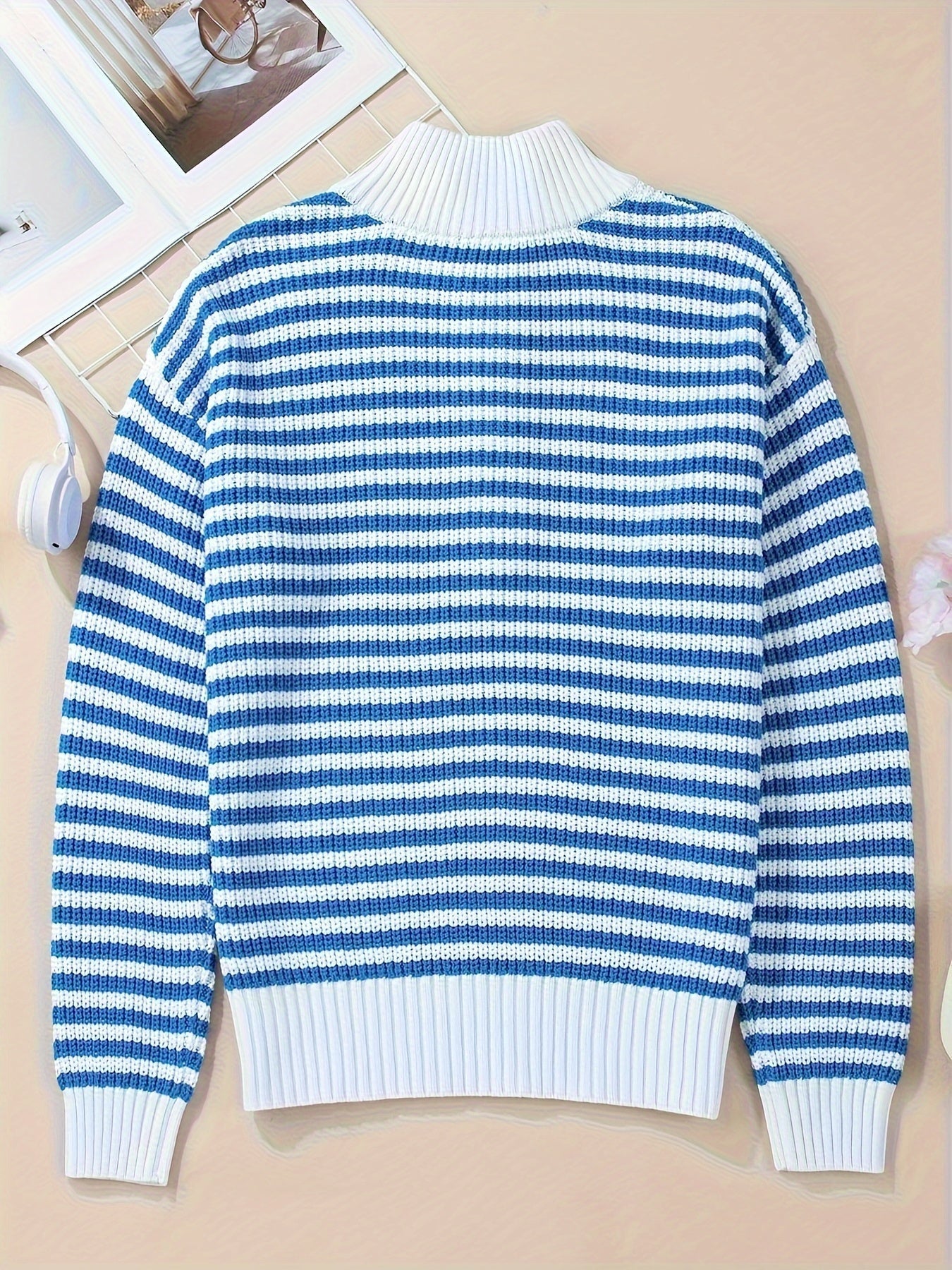 Celia | Maglione a Righe con Zip