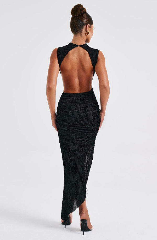 Soraya™ | Abito Midi Asimmetrico Testurizzato