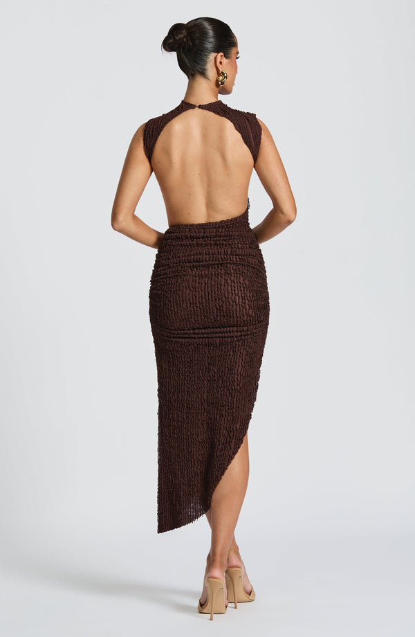 Soraya™ | Abito Midi Asimmetrico Testurizzato