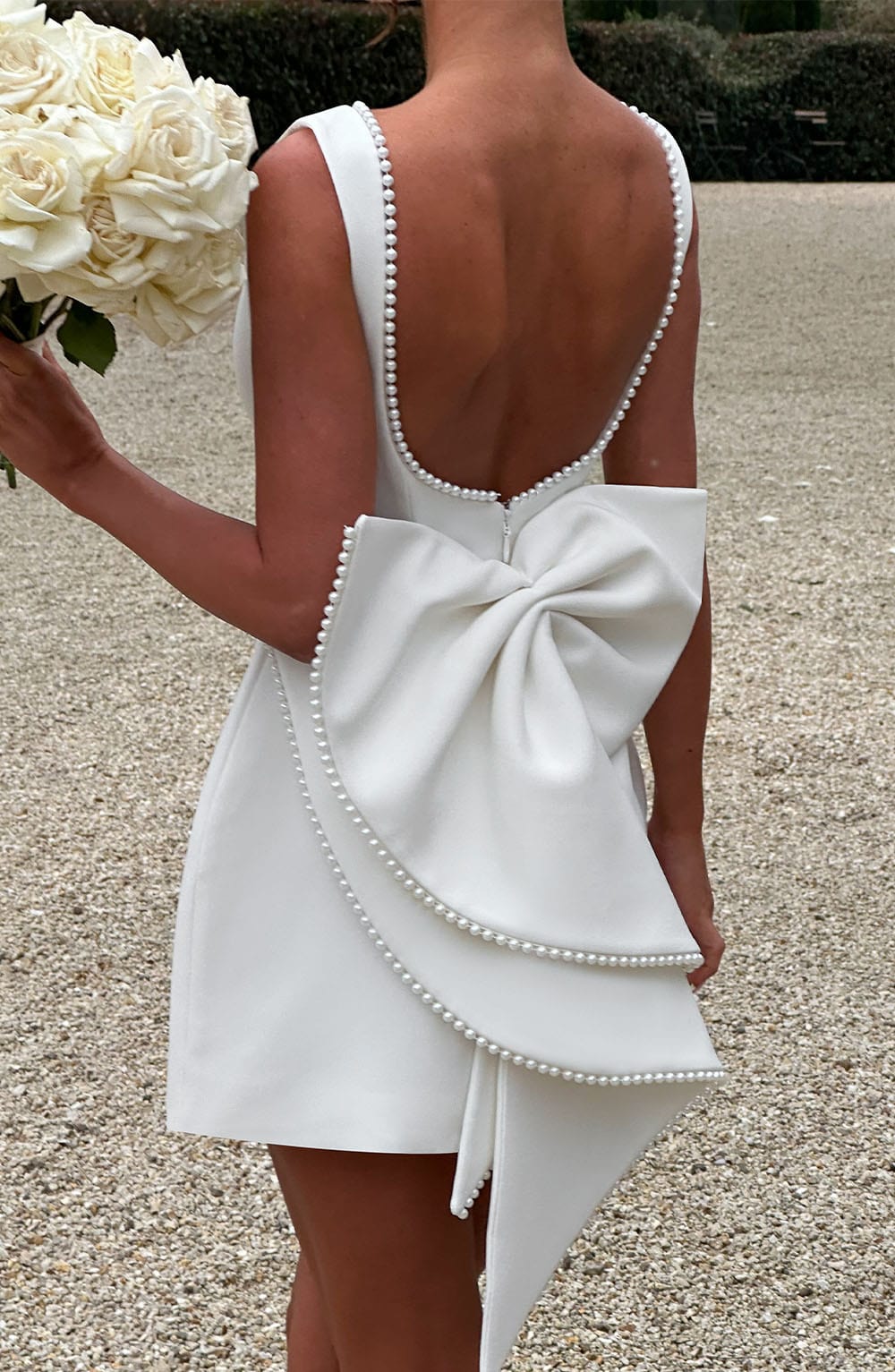 Elle™ | Mini Abito con Fiocco in Perle