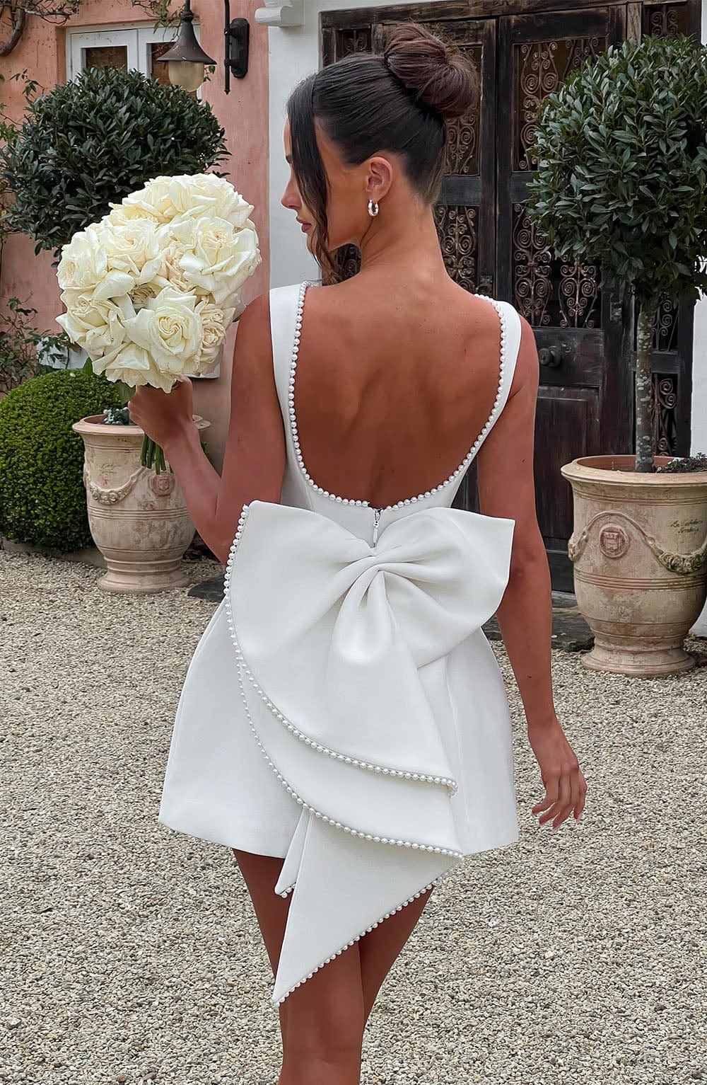 Elle™ | Mini Abito con Fiocco in Perle