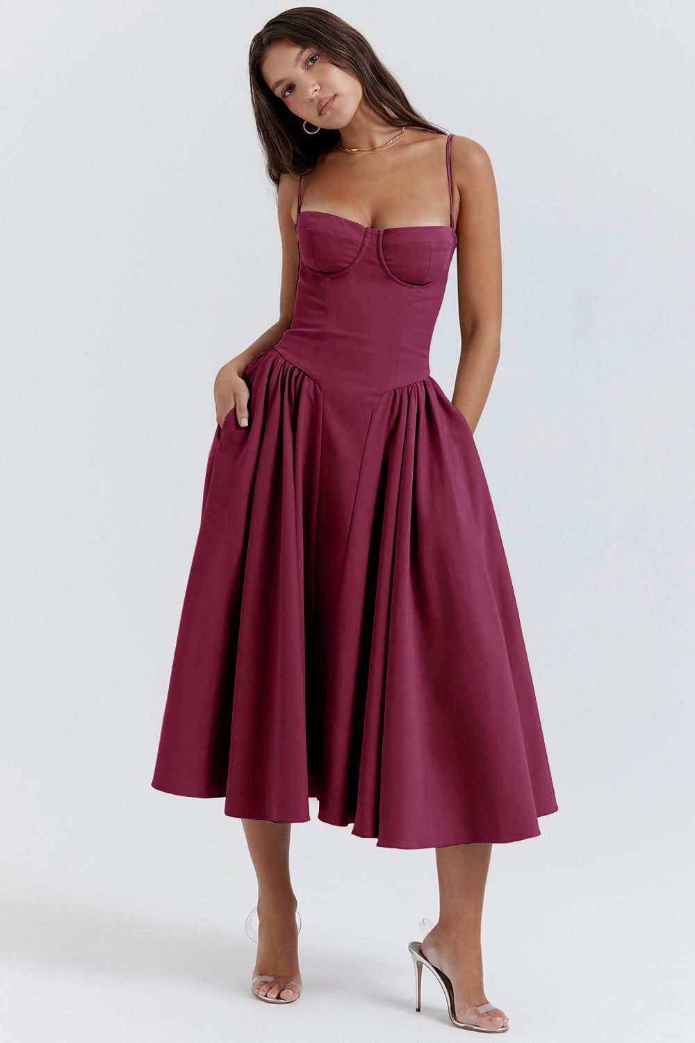 Phoebe - Abito lungo estivo alla moda in stile vintage
