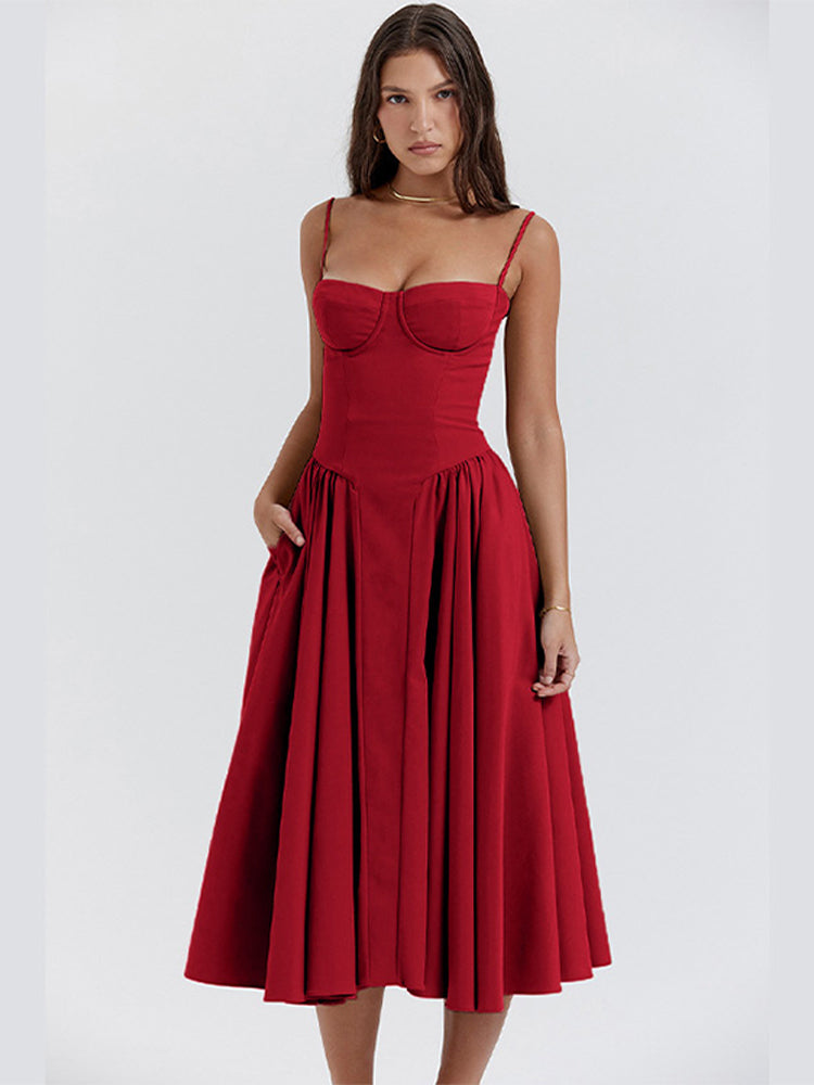 Phoebe - Abito lungo estivo alla moda in stile vintage