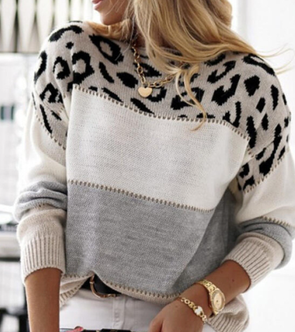 Lela | Maglione con Stampa Leopardo
