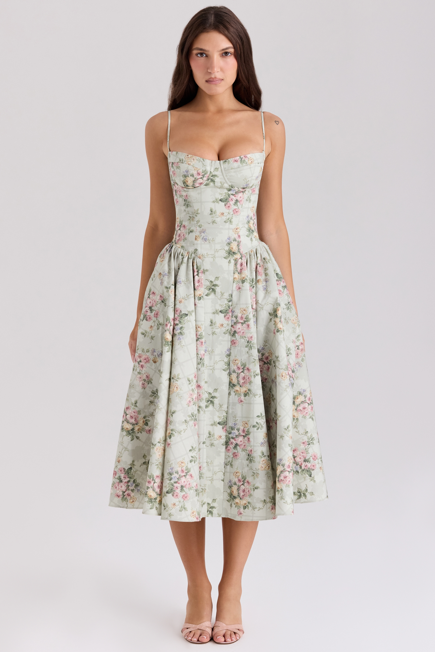 Coralie™ | Abito Fiori con Stecche