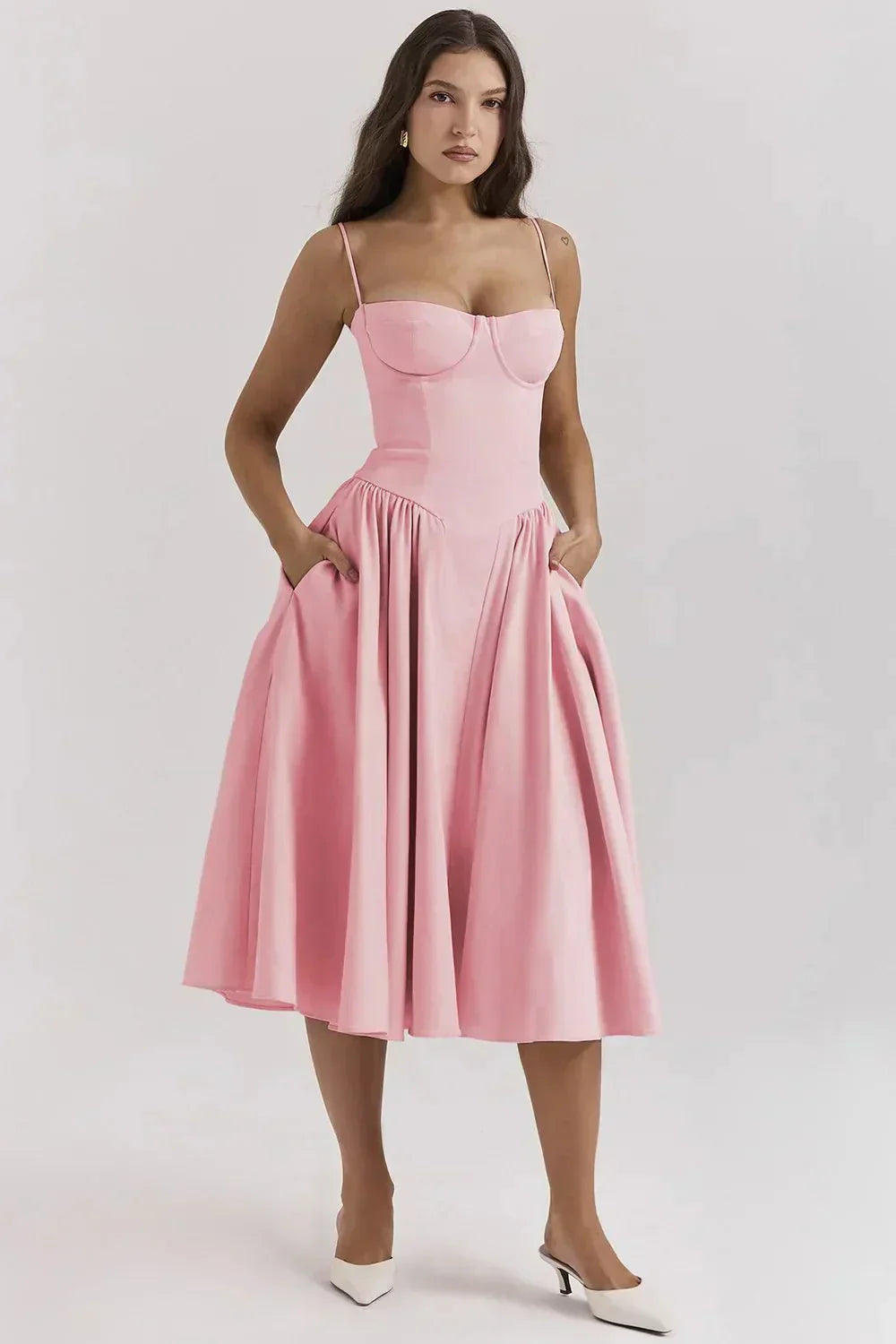 Phoebe - Abito lungo estivo alla moda in stile vintage